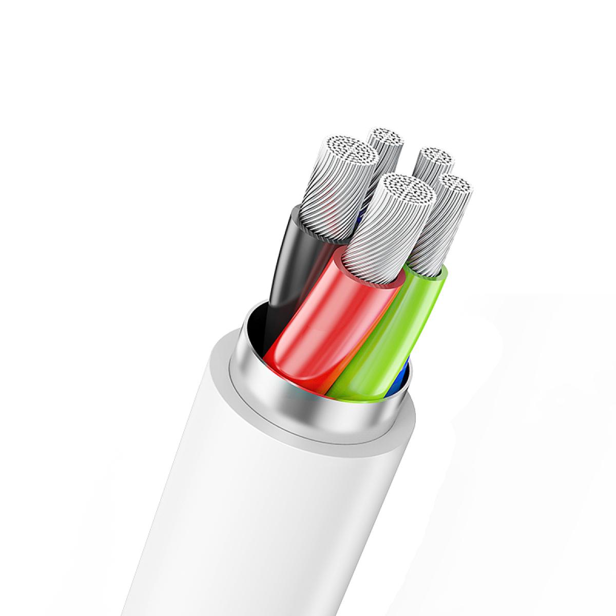 Huntkey HKCC301203 Fast Charging Type-C to Type-C Cable 1.2M 60W 3A -White