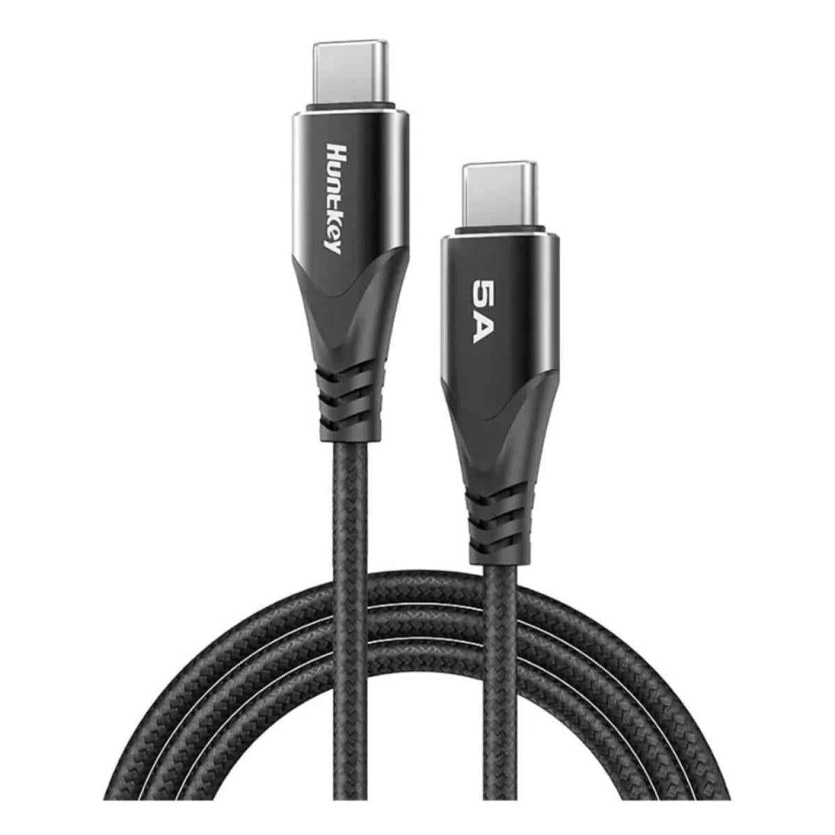 Huntkey HKCCC501501 100W 5A USB-C to USB-C 5A Fast Charging Data Cable 1.5M -Blac