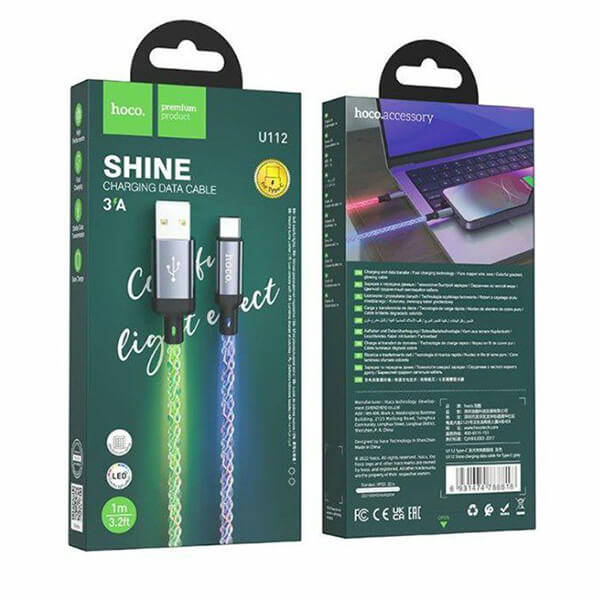 HOCO U112 USB-A To Type-C Data and CHARGING SHINE CABLE