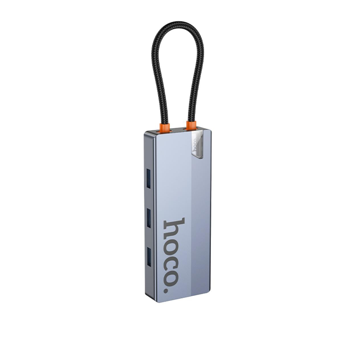 Hoco Hb51 6 In 1 Multi Funion Converter(hdtv+rj45+pd+usb3.0*3) Gray Hoco Hb51 6 In 1 Multi Funion Converter(hdtv+rj45+pd+usb3.0*3) Gray