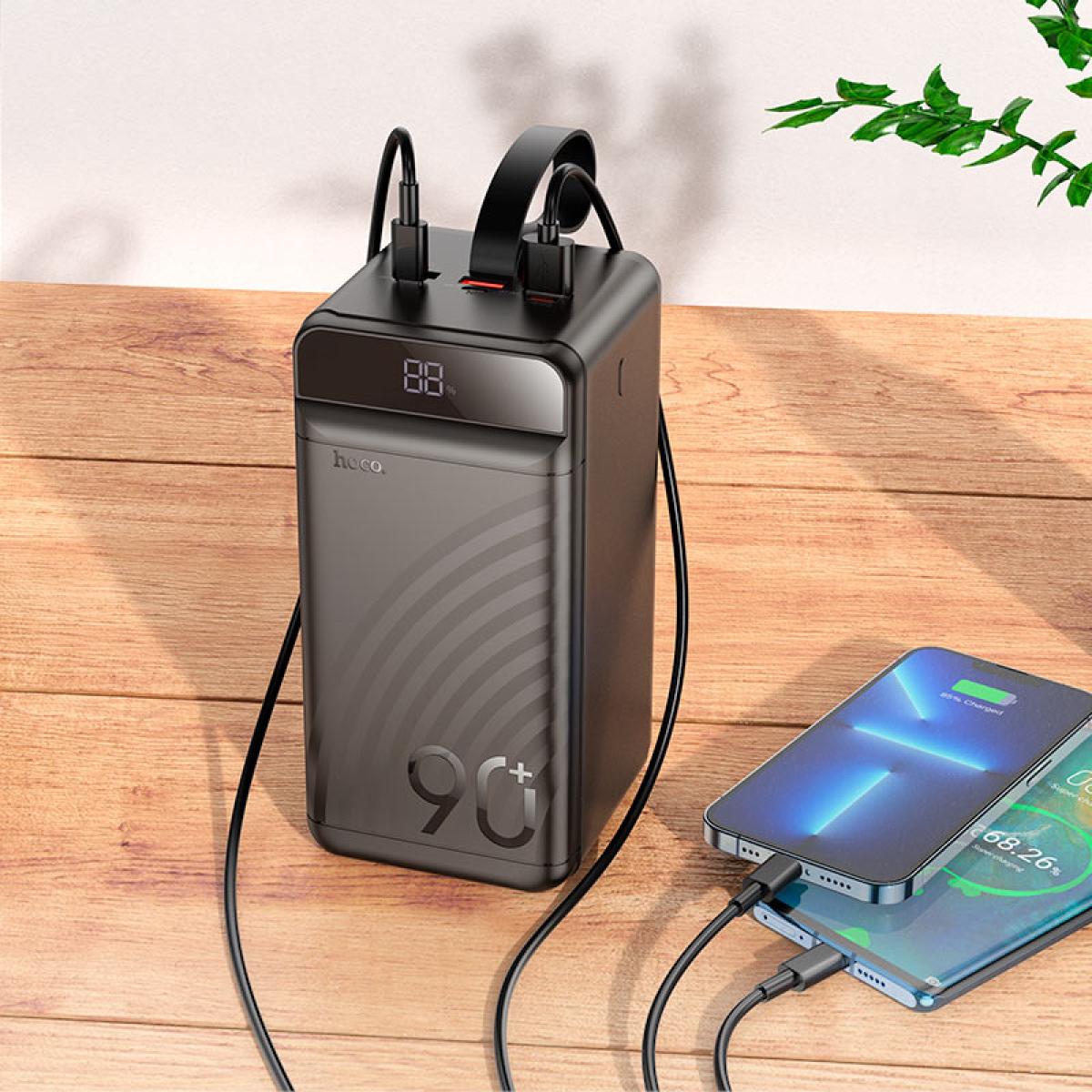 Hoco J123d Mobile Power Bank With 90,000mah Capacity 22.5w+pd20w, 3 × Usb A And Type C Outputs, Led Digital Display Of Power Level. Green Indicator Of Pd / Qc Fast Charging. Fully Compatible Black Hoco J123d Mobile Power Bank With 90,000mah Capacity 22.5w+pd20w, 3 × Usb A And Type C Outputs, Led Digital Display Of Power Level. Green Indicator Of Pd / Qc Fast Charging. Fully Compatible Black