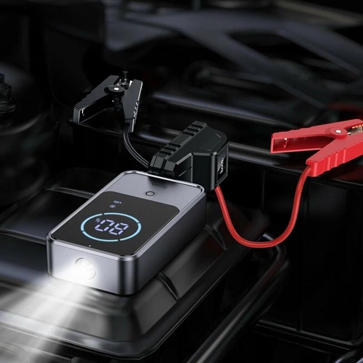 Hoco QS7 4 In 1 Car Jump Starter Portable Emergency Battery And 10000mah Power Bank with Led Lamp