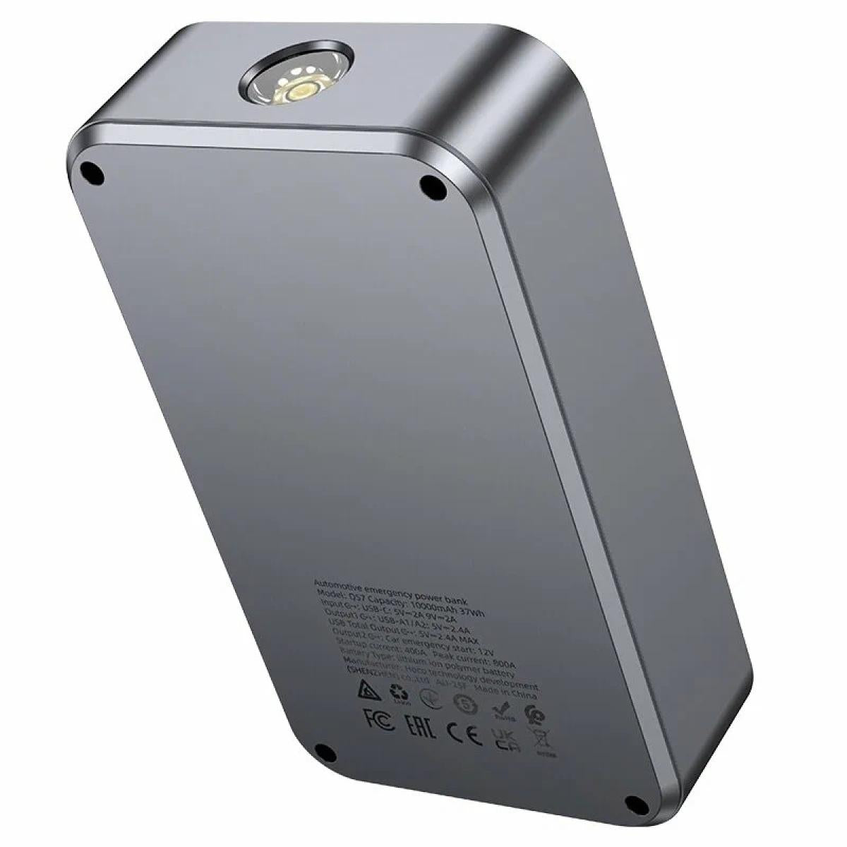 Hoco QS7 4 In 1 Car Jump Starter Portable Emergency Battery And 10000mah Power Bank with Led Lamp