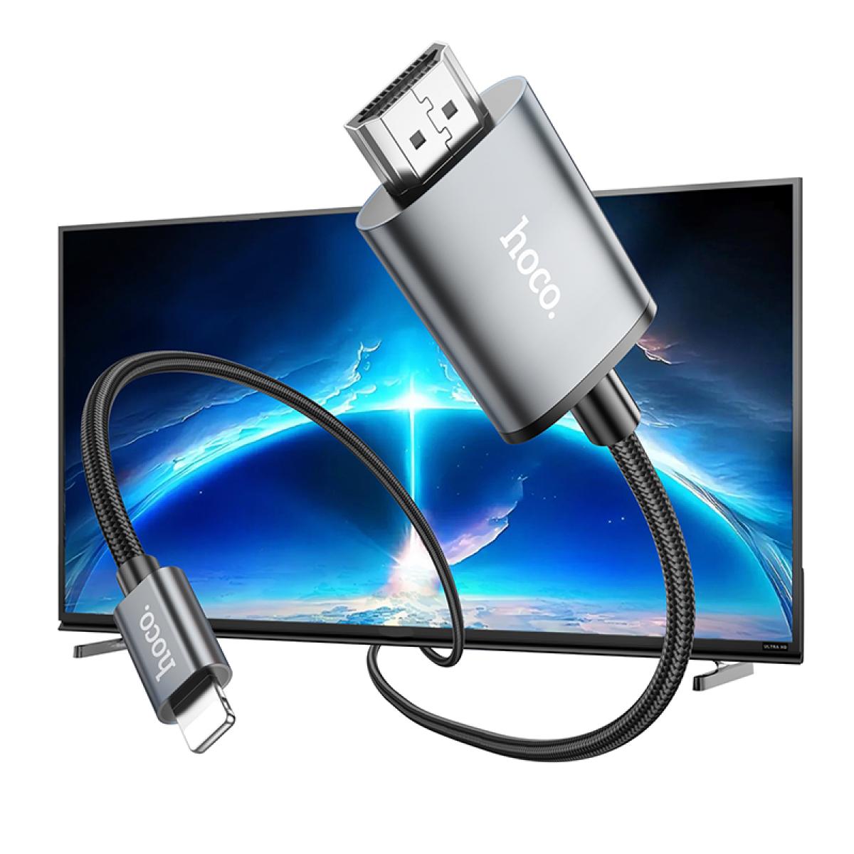 HOCO UA27 Video Cable for Lightning to HDTV, Supports 1080p 60Hz, 2 meter length