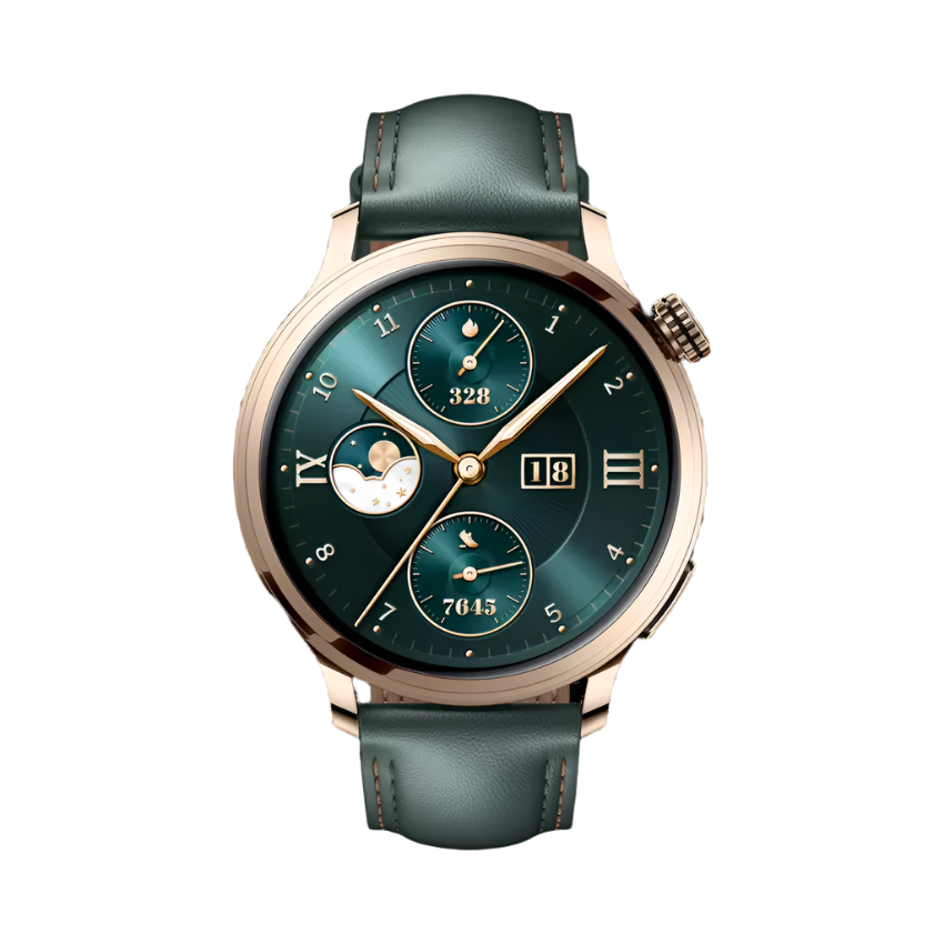 HONOR Watch 4 Pro, 4GB & 64GB, Green Leather Strap - 5502ABLF-Tumi-B19D