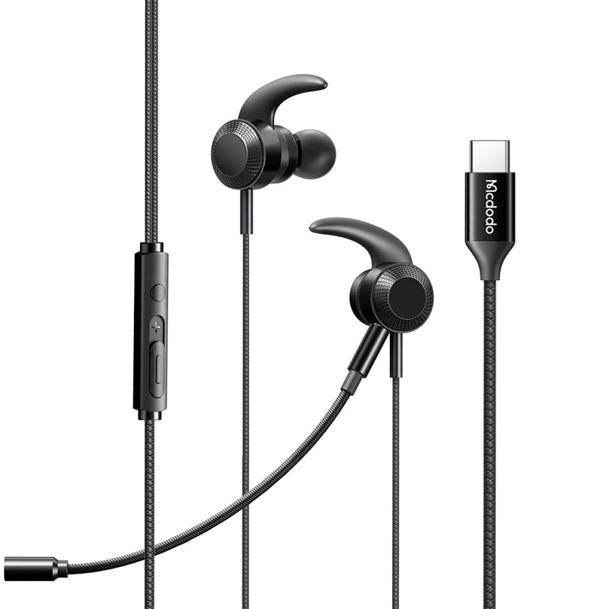 Mcdodo Hp 1340 Wired Gaming Headphones With Microphone, Usb C Black