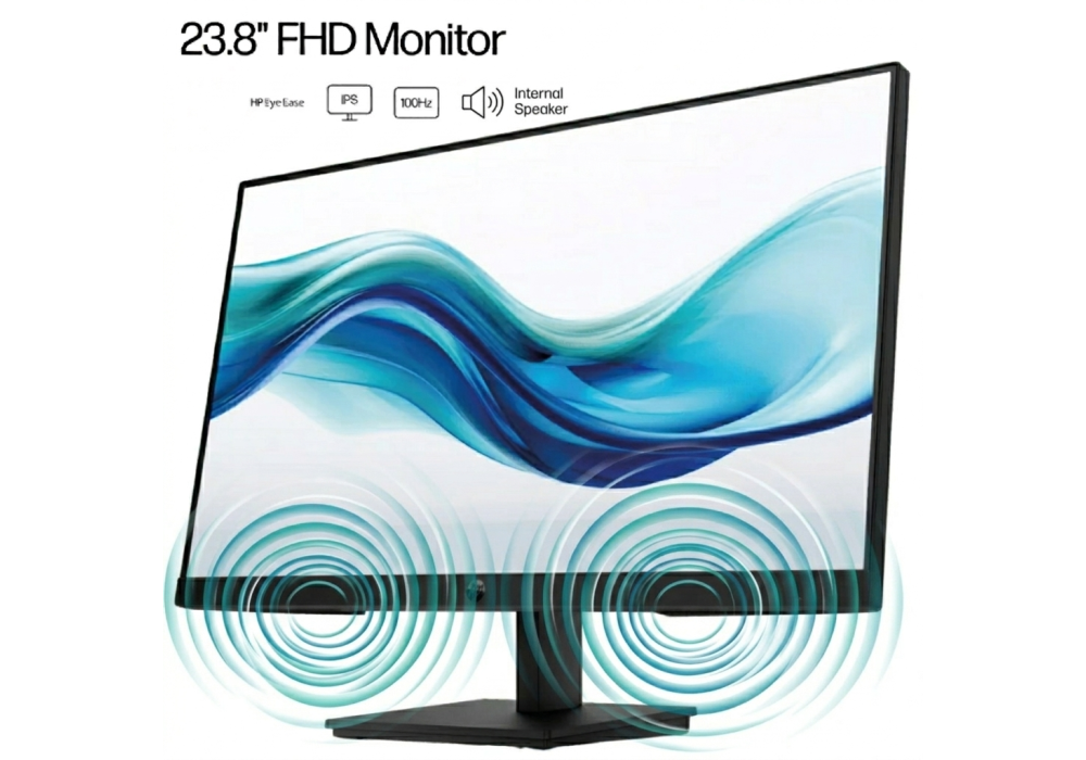 HP 324pe 24" Class Full HD LCD Monitor - 16:9 - Black - 23.8" Viewable - in-Plane Switching (IPS) Technology - 1920 x 1080-16.7 Million Colors - 250 Nit - 5 ms - 100 Hz Refresh Rate - Speakers