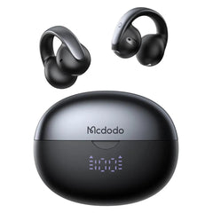 Mcdodo Hp 8160 Air O3 Clip On Open Ear Earbud Led Battery Display, Bluetooth 5.4, Up To 24h Listening Time With Charging Case Black