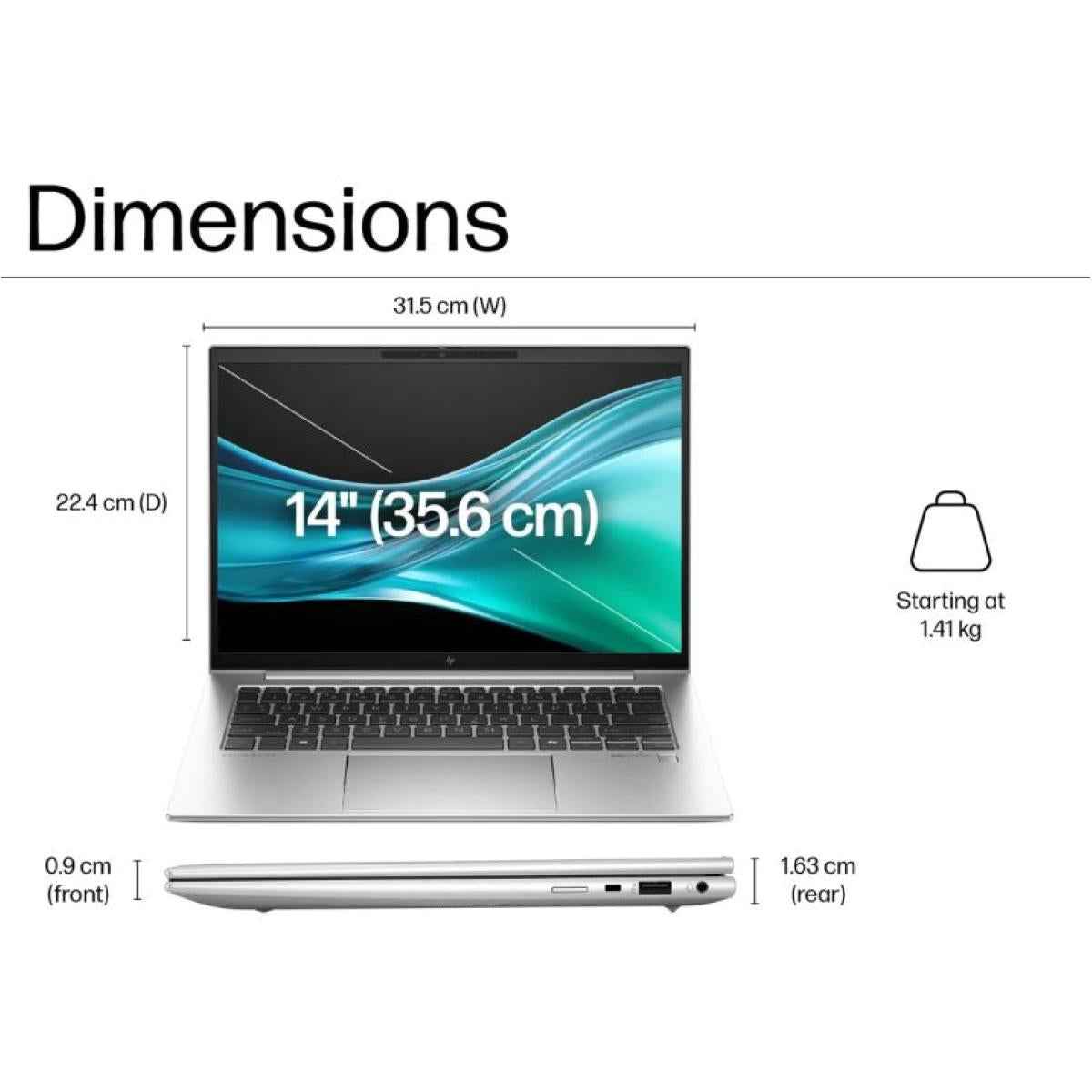 HP EliteBook 840 G11 Enterprise Business ,Intel Core™ Ultra 7 155U, 16GB DDR5, 14" IPS FHD+ Display Windows 11 Pro - Silver