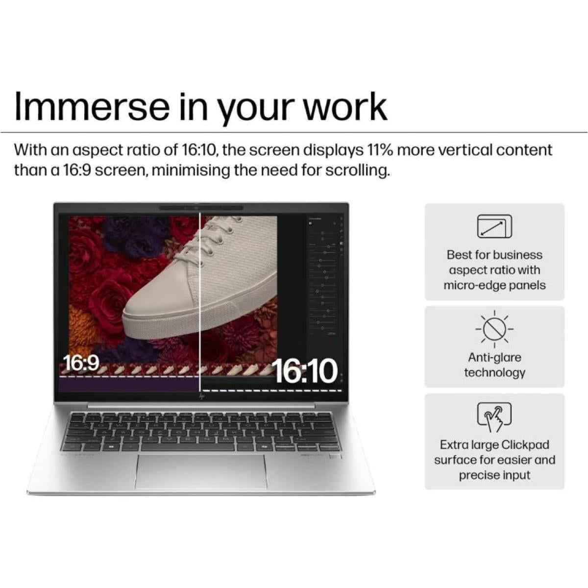 HP EliteBook 840 G11 Enterprise Business ,Intel Core™ Ultra 7 155U, 16GB DDR5, 14" IPS FHD+ Display Windows 11 Pro - Silver