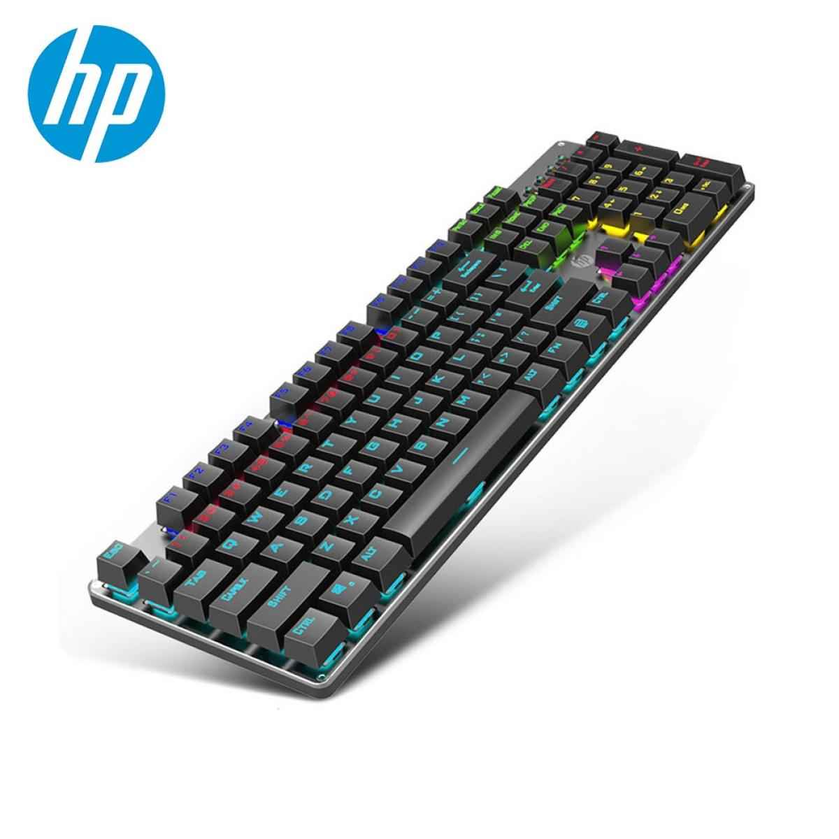 HP GK100F RGB Wired Gaming Mechanical Black Keyboard - Blue Switch | HP GK100F |