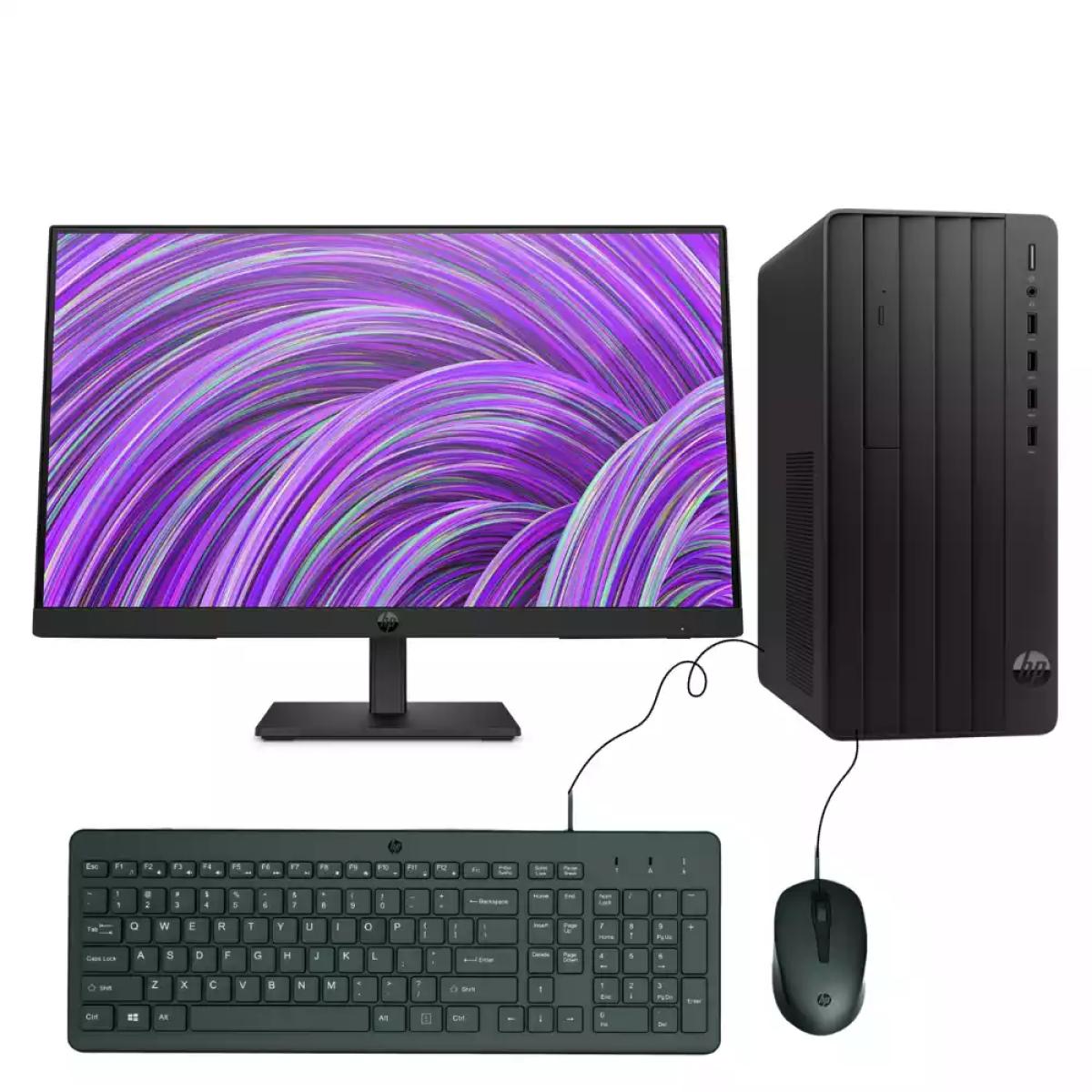 HP Pro Tower 290 G9 Intel 13th Generation Core i3-13100 Desktop PC With HP Series 3 Pro 21.45 inch FHD 322PV Monitor