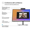 HP Series 5 Pro 524pm - 23.8″ FHD IPS Conferencing Monitor, USB‑C 100W PD, 5MP Webcam, RJ‑45 Ethernet, AI Noise Reduction - 3 Year Warranty