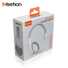 Meetion HP002U Telephony USB Wired Headset -White