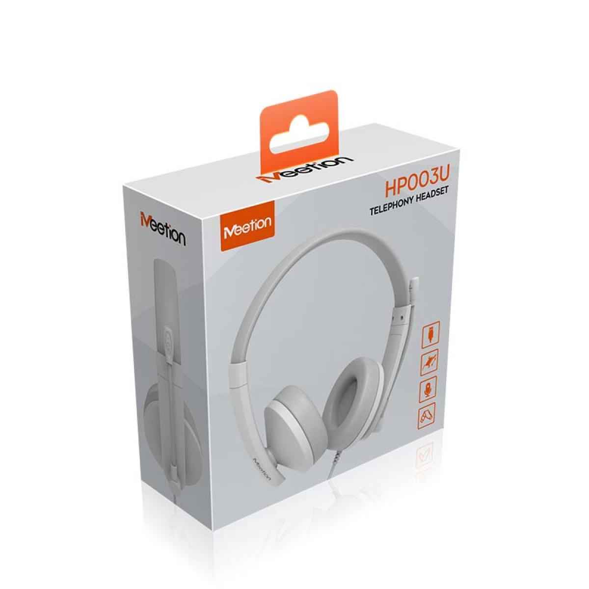 Meetion HP003U USB Telephony Headset with Microphone & Volume Control -White Meetion HP003U USB Telephony Headset with Microphone & Volume Control -White