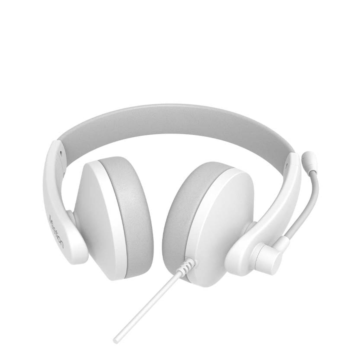 Meetion HP003U USB Telephony Headset with Microphone & Volume Control -White
