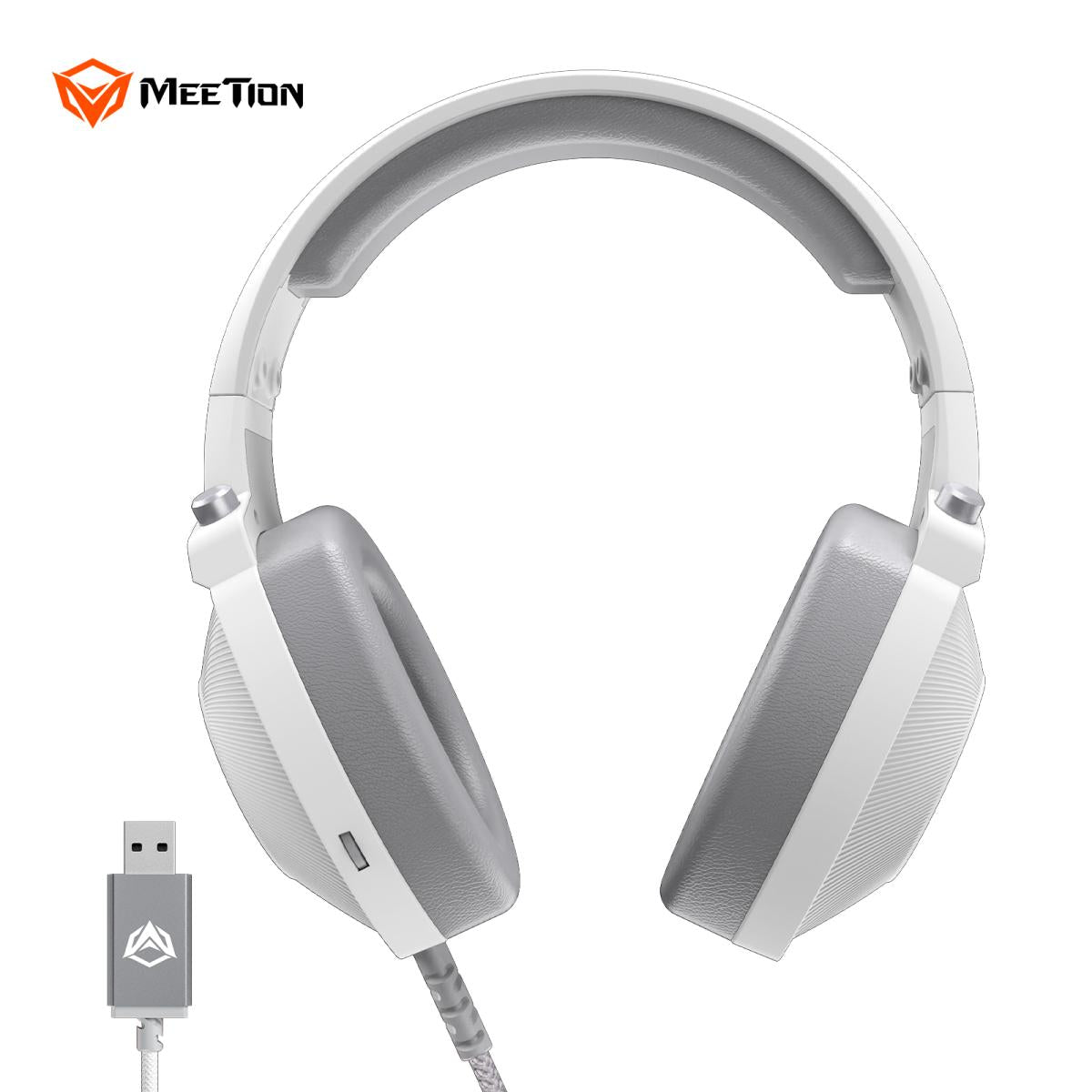 Meetion HP012 RGB 7.1 Virtual Surround Sound Gaming Headset USB -White