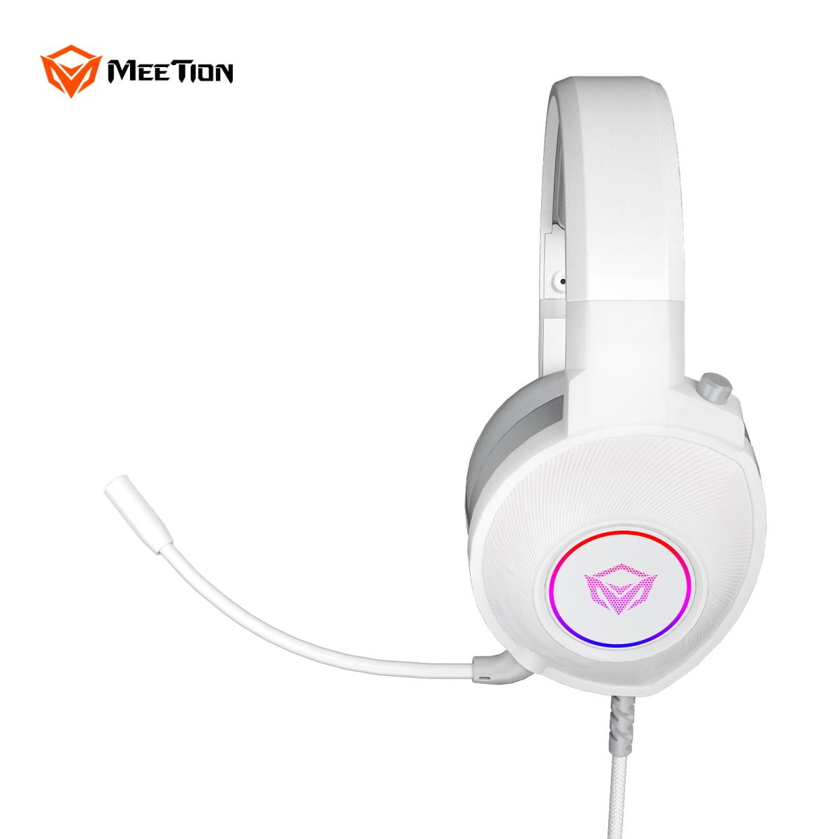 Meetion HP012 RGB 7.1 Virtual Surround Sound Gaming Headset USB -White