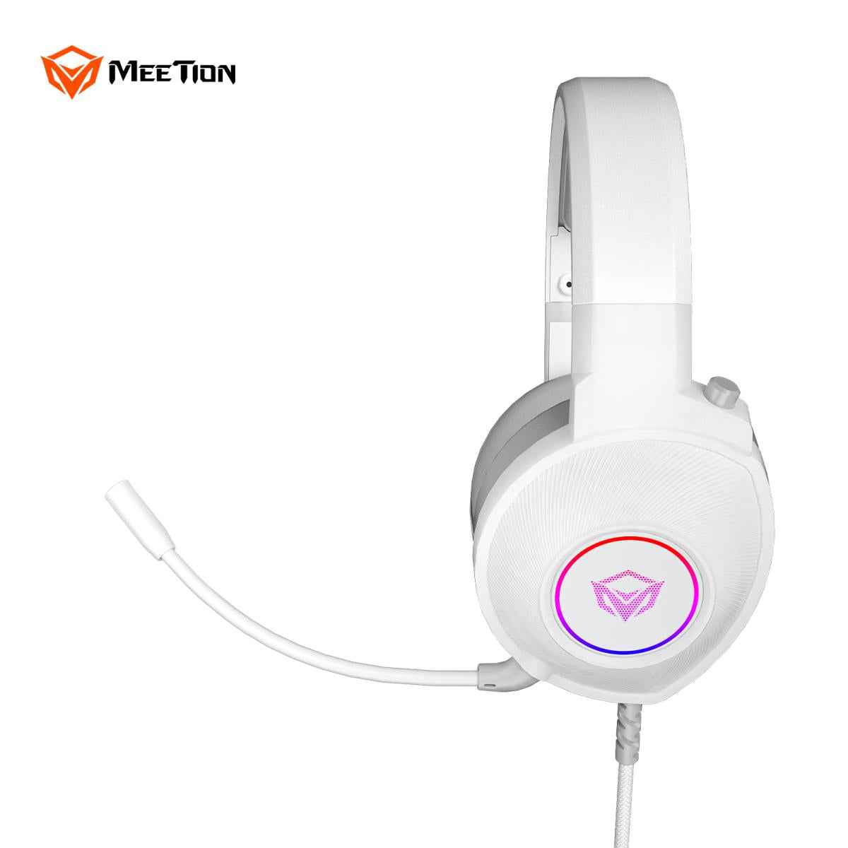 Meetion HP012 RGB 7.1 Virtual Surround Sound Gaming Headset USB -White