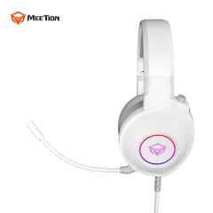 Meetion HP012 RGB 7.1 Virtual Surround Sound Gaming Headset USB -White