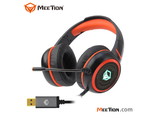 Meetion RGB headset for computer setup