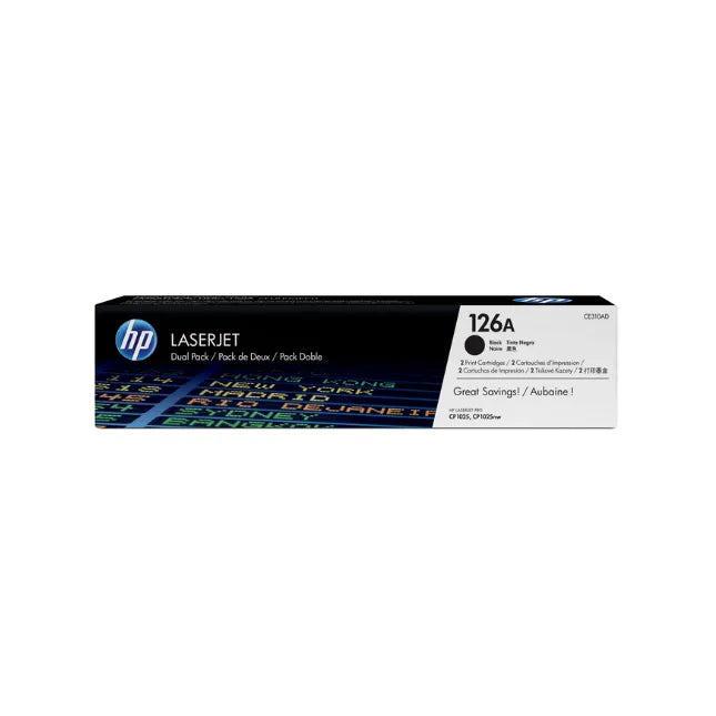 HP 126A Original LaserJet Toner Cartridge (CE310A) Black
