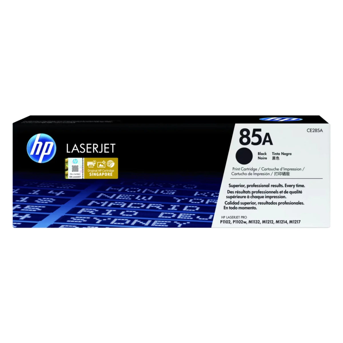 HP 85A Black Original LaserJet Toner Cartridge (CE285A)