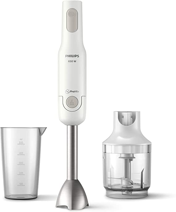 Philips ProMix Hand Blender with Metal Shaft, 650W, 0.5L, White