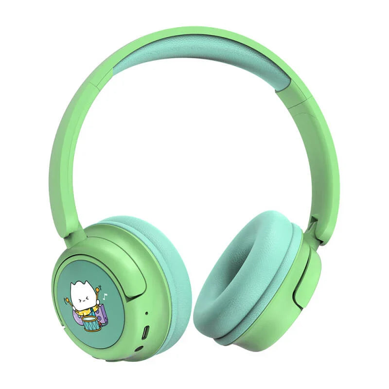 Wiwu Wired & Bluetooth Kids Headset, Multi Color - KTD-02