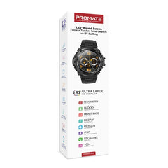 Promate Round Smart Watch, Grey - XWATCH-R19 GRY