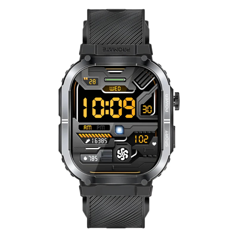 Promate Smart Watch Tough, 2.1Inch, Black - XWATCH-SL