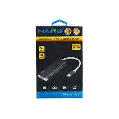 HAING Aluminium Type C Hub 4 Port USB 3.0 Adapter - HI-0302-TPC