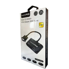 HAING 2 IN 1 VGA to HDMI & VGA Adapter with Audio - HI-2010-VHVU