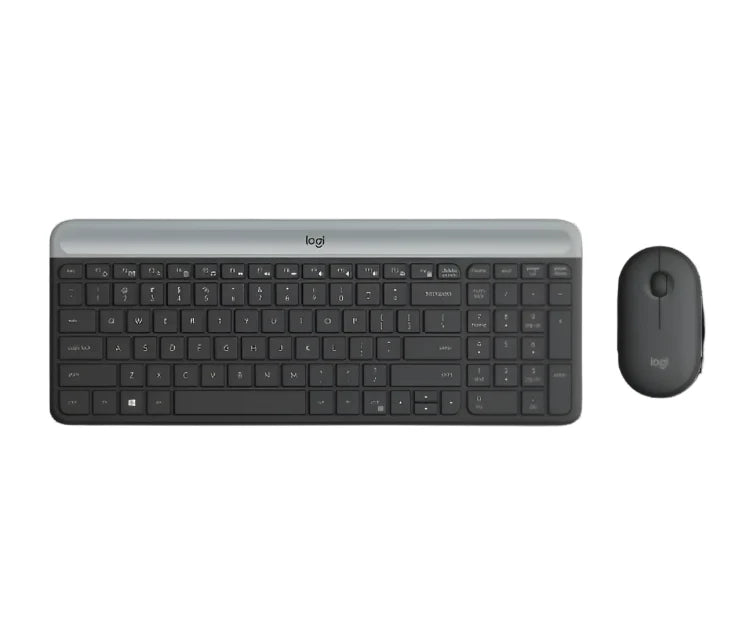 Logitech Slim Keyboard & Mouse Wireless Combo, Graphite - MK470
