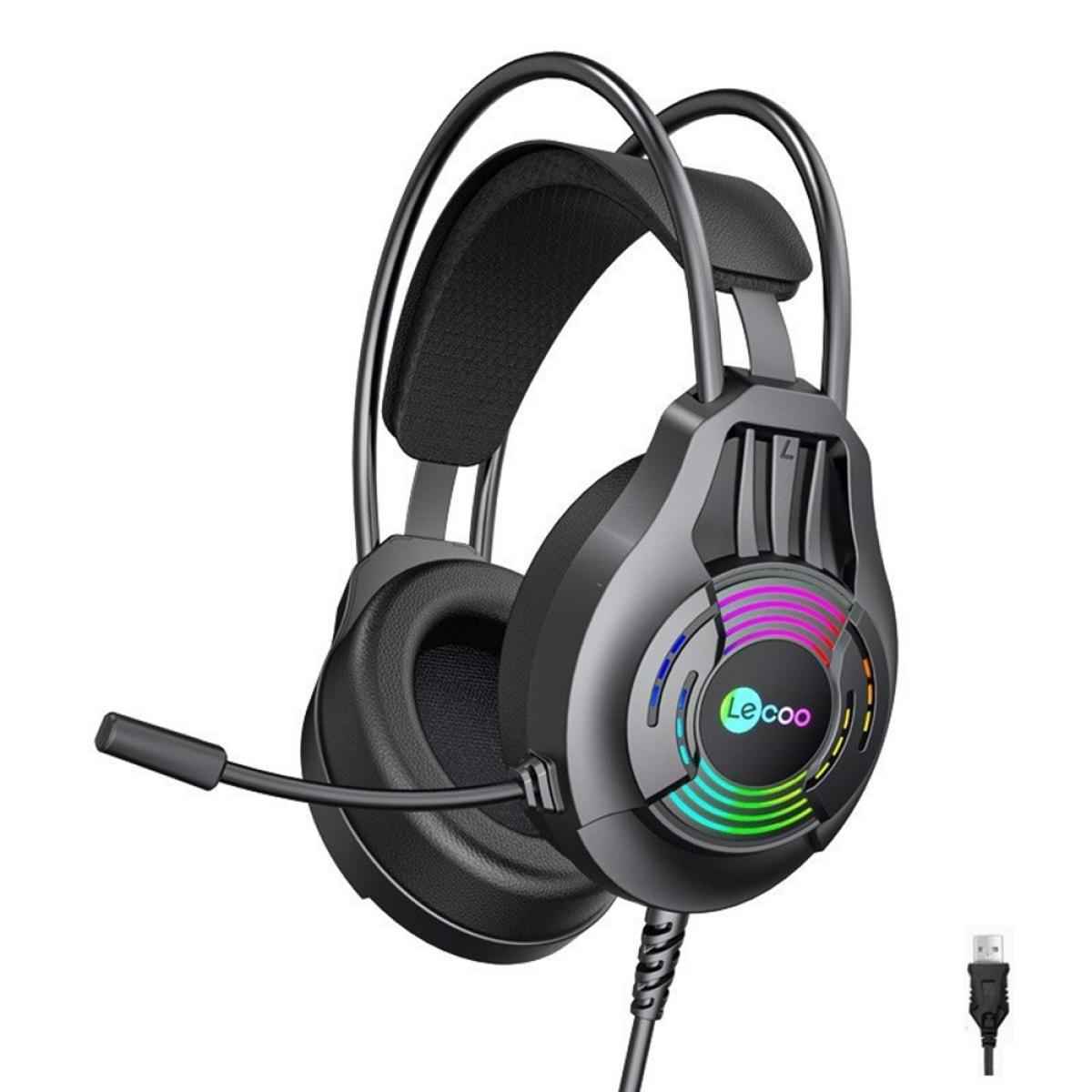 Lecoo HT406 Wired Gaming Headset USB -Black