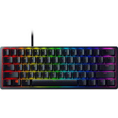 Razer Huntsman Mini 60% Clicky Optical Mechanical Switches Doubleshot Pbt Keycaps Detachable Usb C Cable (purple Switch) Black - CompuMe