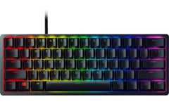 Razer Huntsman Mini 60% Clicky Optical Mechanical Switches Doubleshot Pbt Keycaps Detachable Usb C Cable (purple Switch) Black
