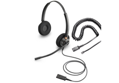 HP Poly EncorePro 520 Binaural Headset +Quick Disconnect, 5.6mm Speaker Size, Omnidirectional Microphone, Stereo Headphones, 13.5cm Boom Mic Length, 78.5cm Cable Length, Black, w/ QD to M22/RJ11 Cable