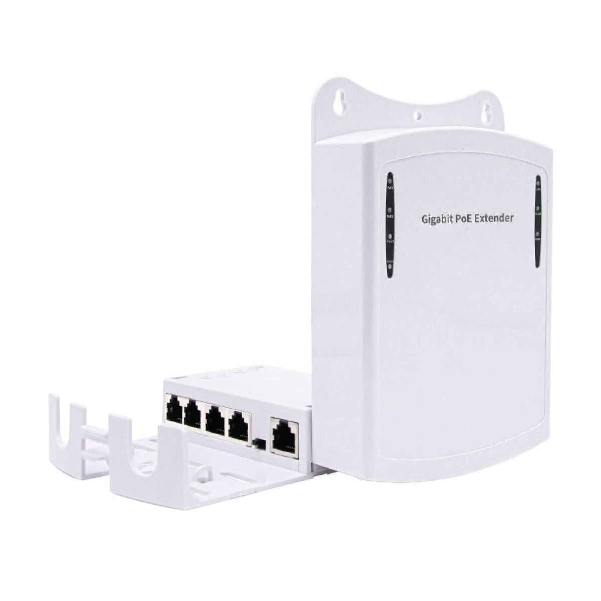 Outdoor Waterproof HX-FSPOE104/G 4 Port Gigabit POE Extender 30W