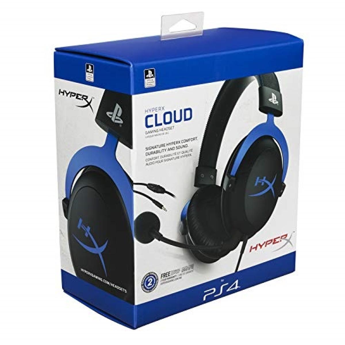HyperX Cloud Wired (3.5mm) Stereo Gaming Headset with Detachable Noise Cancelling Mic for PS4, Compatible with PS5, Laptop, Xbox & Mobile