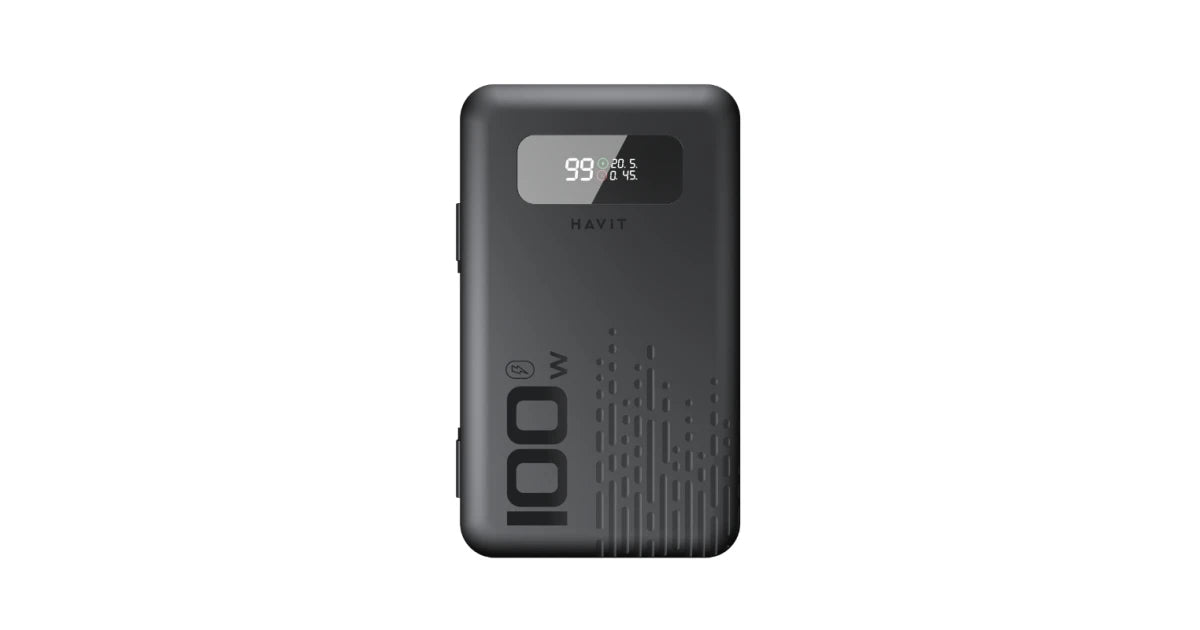 HAVIT PB5212 100W PD Fast Charging Power Bank – 20,000mAh | Smart Digital Display | Laptop Compatible