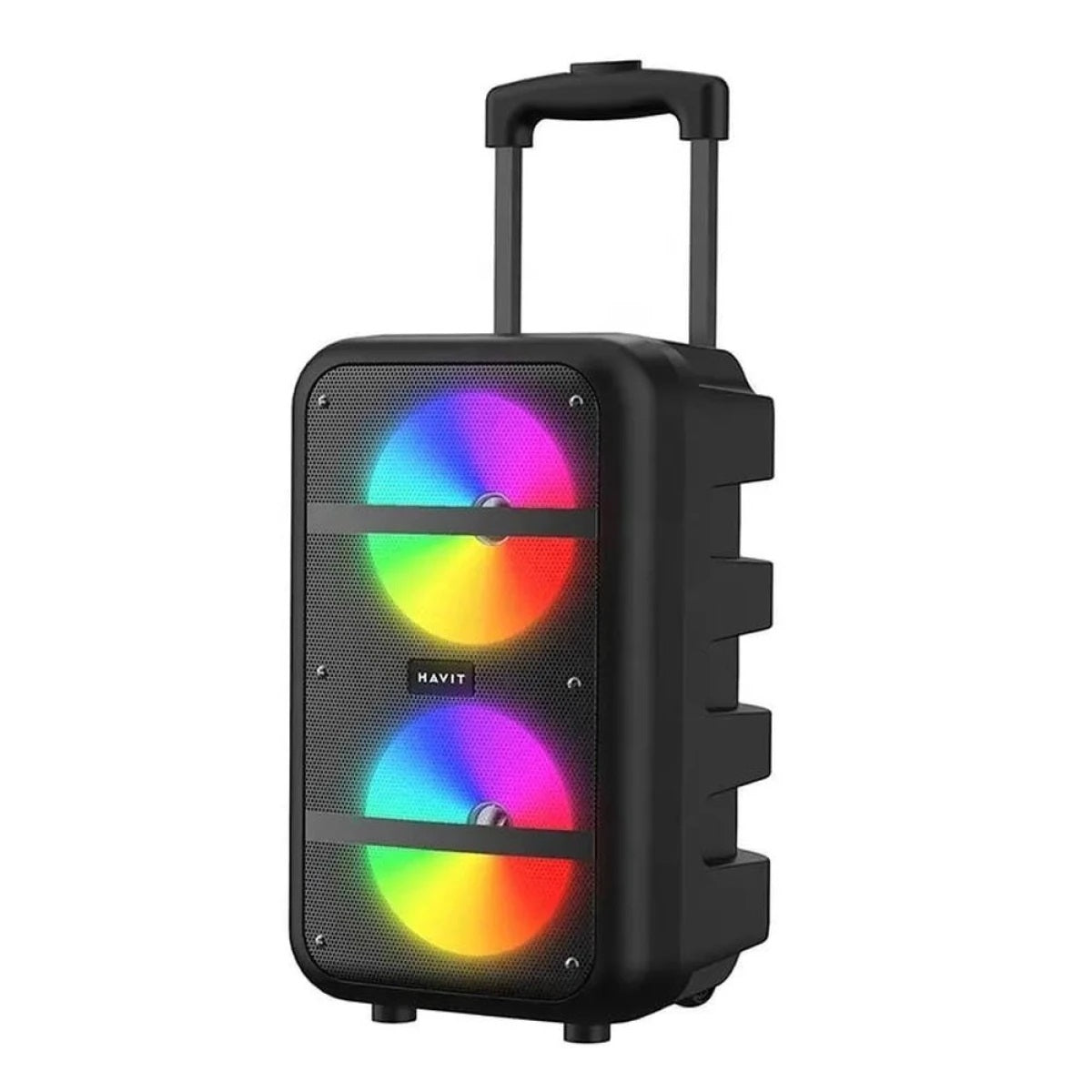 HAVIT SQ116BT Portable Bluetooth Black Trolley Speaker with Microphone
