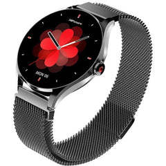 HiFuture Aura 2 Woman Bluetooth 5.3 Smart Watch, 1.32" Amoled display, IP68 Waterproof, 270mAh battery, provides up to 7 days, over 100 sports modes, Heart rate & Sleep Monitoring - Black