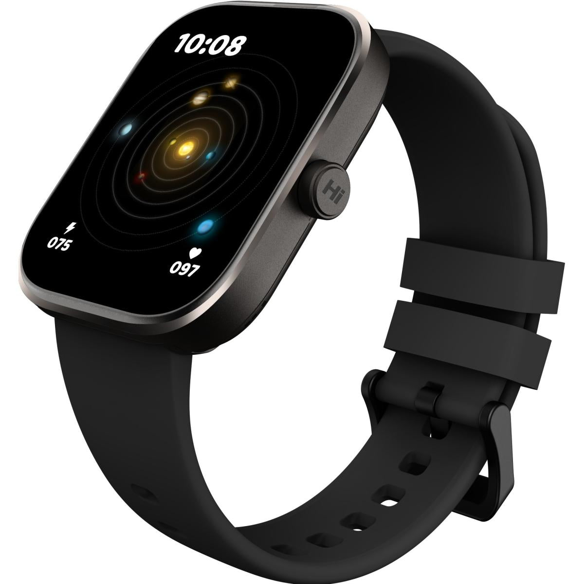 HiFuture LUME Pro Smartwatch 1.85-inch AMOLED Display, Dual-Core Processor, 100+ Sports Modes, Built-in Wireless Calling, 24/7 Health Monitoring (Heart Rate, SpO2, Sleep), Ultra-Light Weight Sleek Design, Black