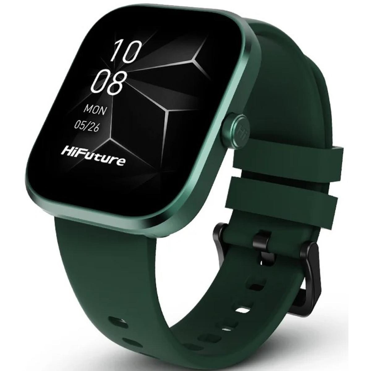 HiFuture LUME Pro Smartwatch 1.85-inch AMOLED Display, Dual-Core Processor, 100+ Sports Modes, Built-in Wireless Calling, 24/7 Health Monitoring (Heart Rate, SpO2, Sleep), Ultra-Light Weight Sleek Design, Dark Green