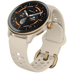 HiFuture VELA Smart Watch,1.43" AMOLED Display, Bluetooth 5.3, Powered by Dual Core Processor & Syntra AI, GPS Heartbeat & 100+ Sports Modes 5ATM Waterproof 36mm Smart Watch - Latte