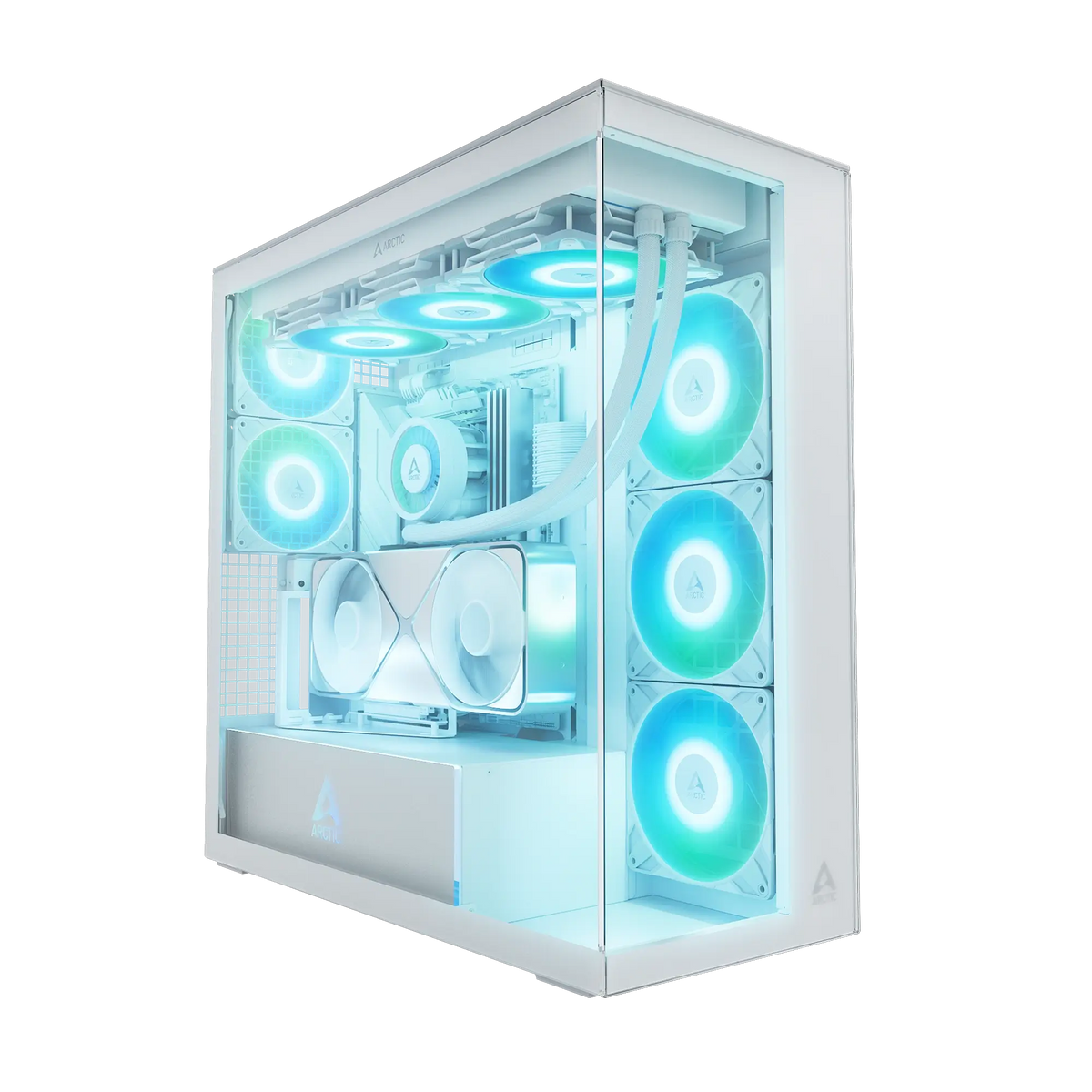 Arctic Xtender VG White Clear Glass Premium E-ATX PC Gaming Case
