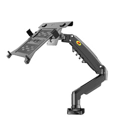 NORTH BAYOU F80 MONITOR DESK MOUNT STAND WITH NORTH BAYOU FP-2 LAPTOP MOUNT BUDLE