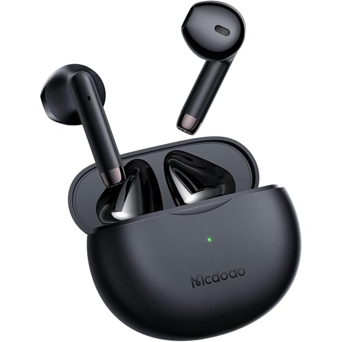 Mcdodo Hp 8031 Tws Bluetooth 5.0 Wireless Headphones P To 25 Hours Of Playtime With Charging Case Ipx4 Waterproof Black