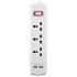 Huntkey SZM307 Power Strip Surge w/ 3 Universal AC Sockets (1.5M)
